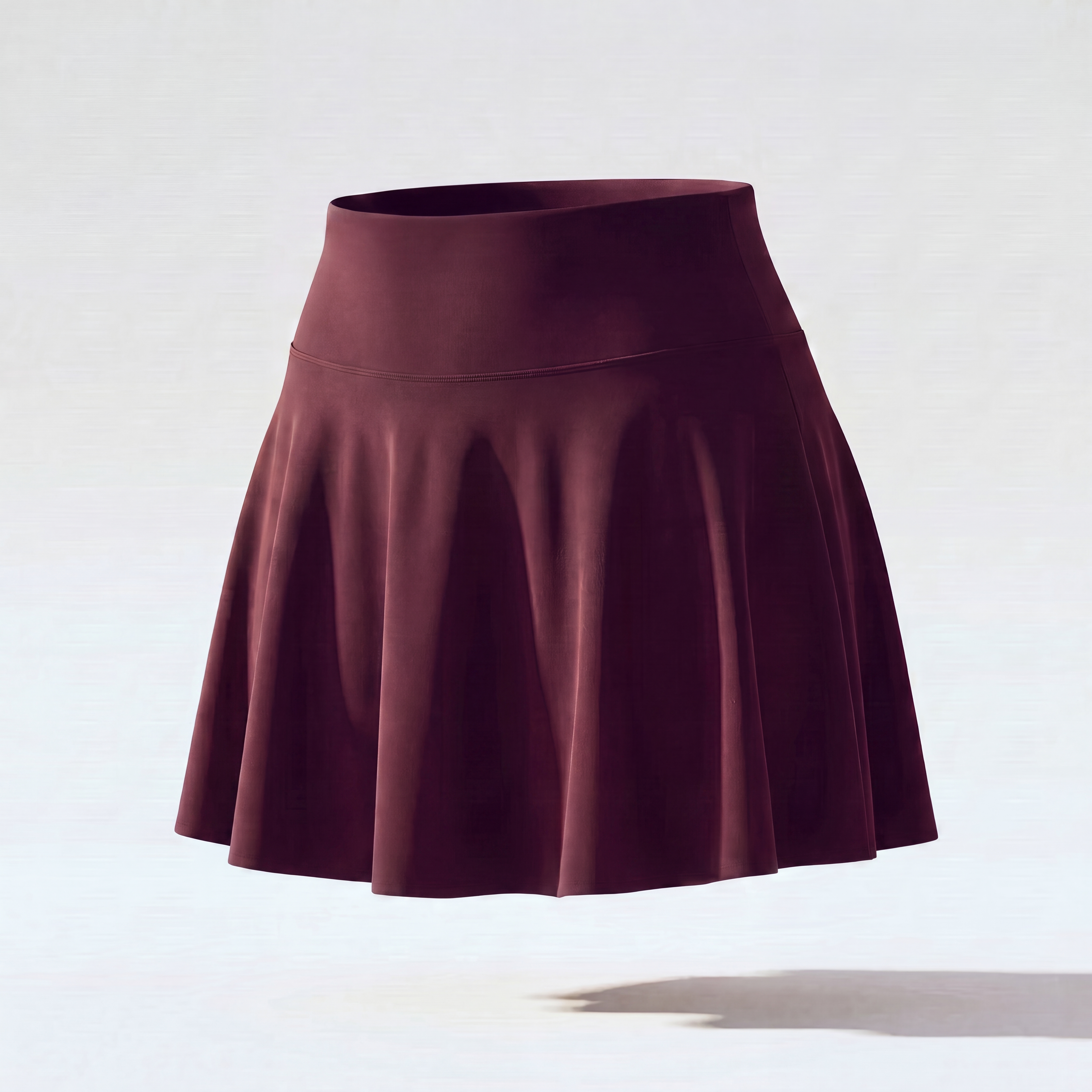 Plum Wine No-Rub Skort — front