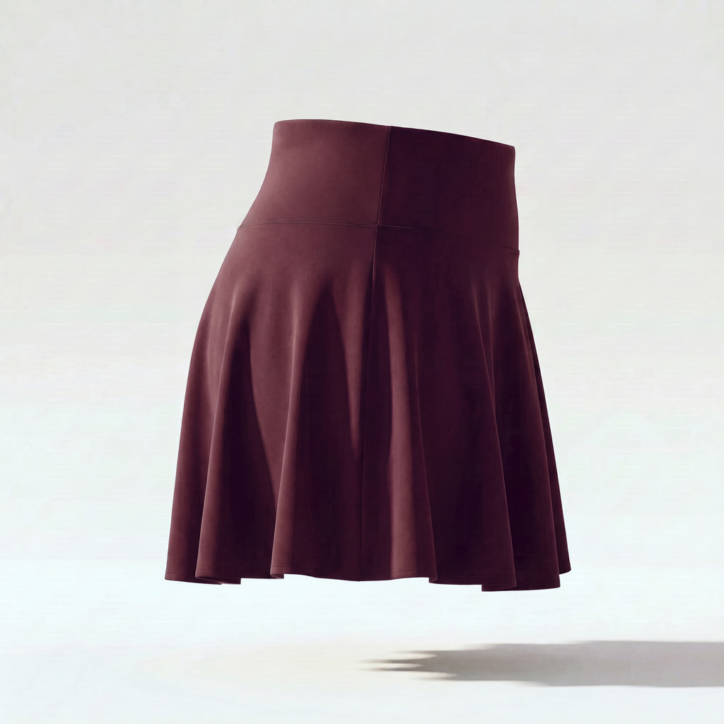 Plum Wine No-Rub Skort — back