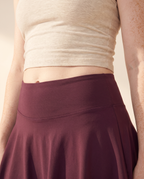 Plum Wine No-Rub Skort - waistband detail