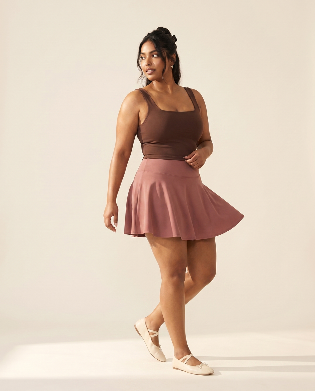 Rosewood No-Rub Skort - hero